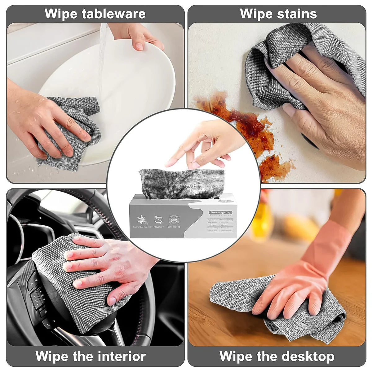 Thickened Magic Wipe Home Kitchen Car Multi-Functional Cleaning Rag(18pc)
